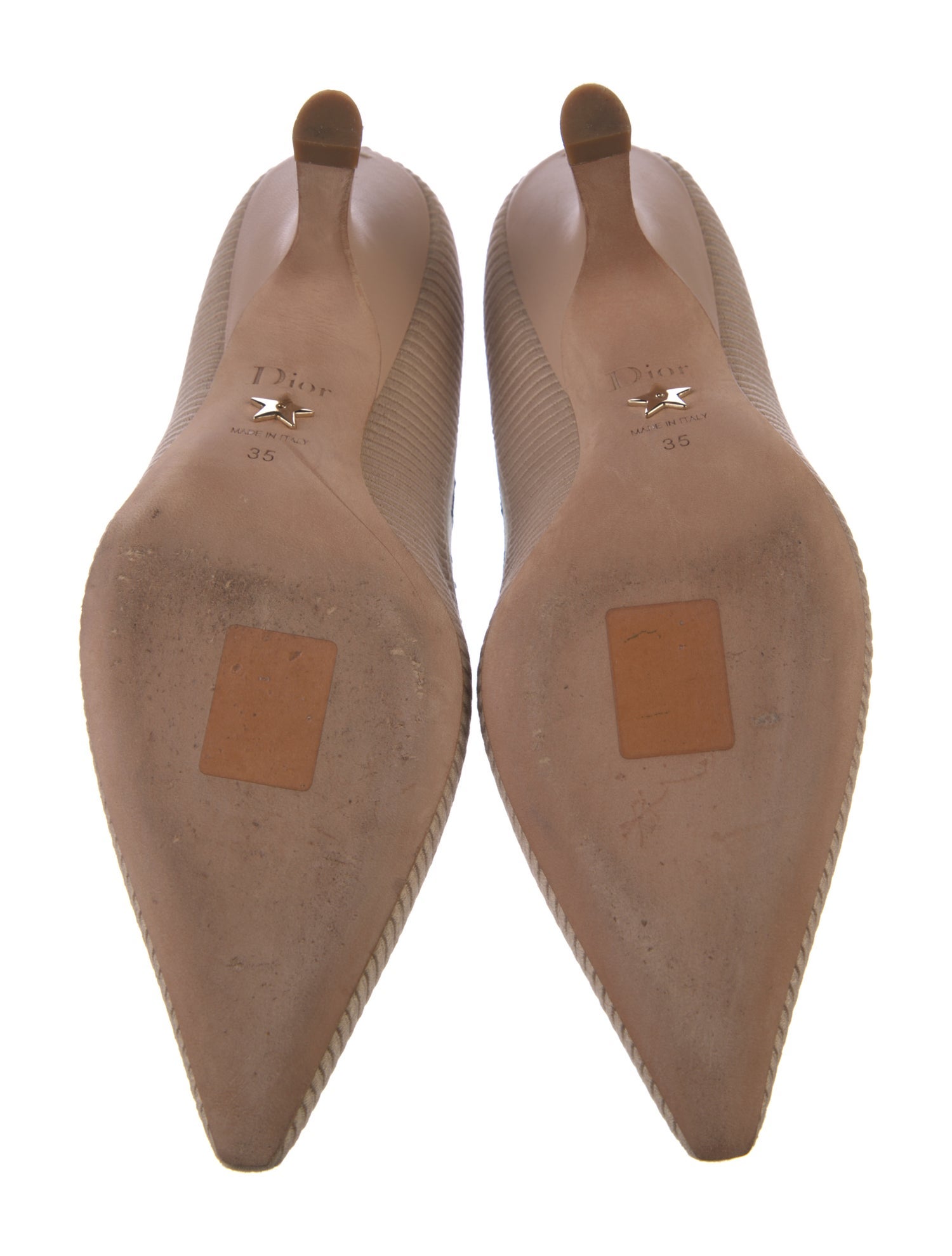 Christian Dior Printed Embroidered Accent Pumps